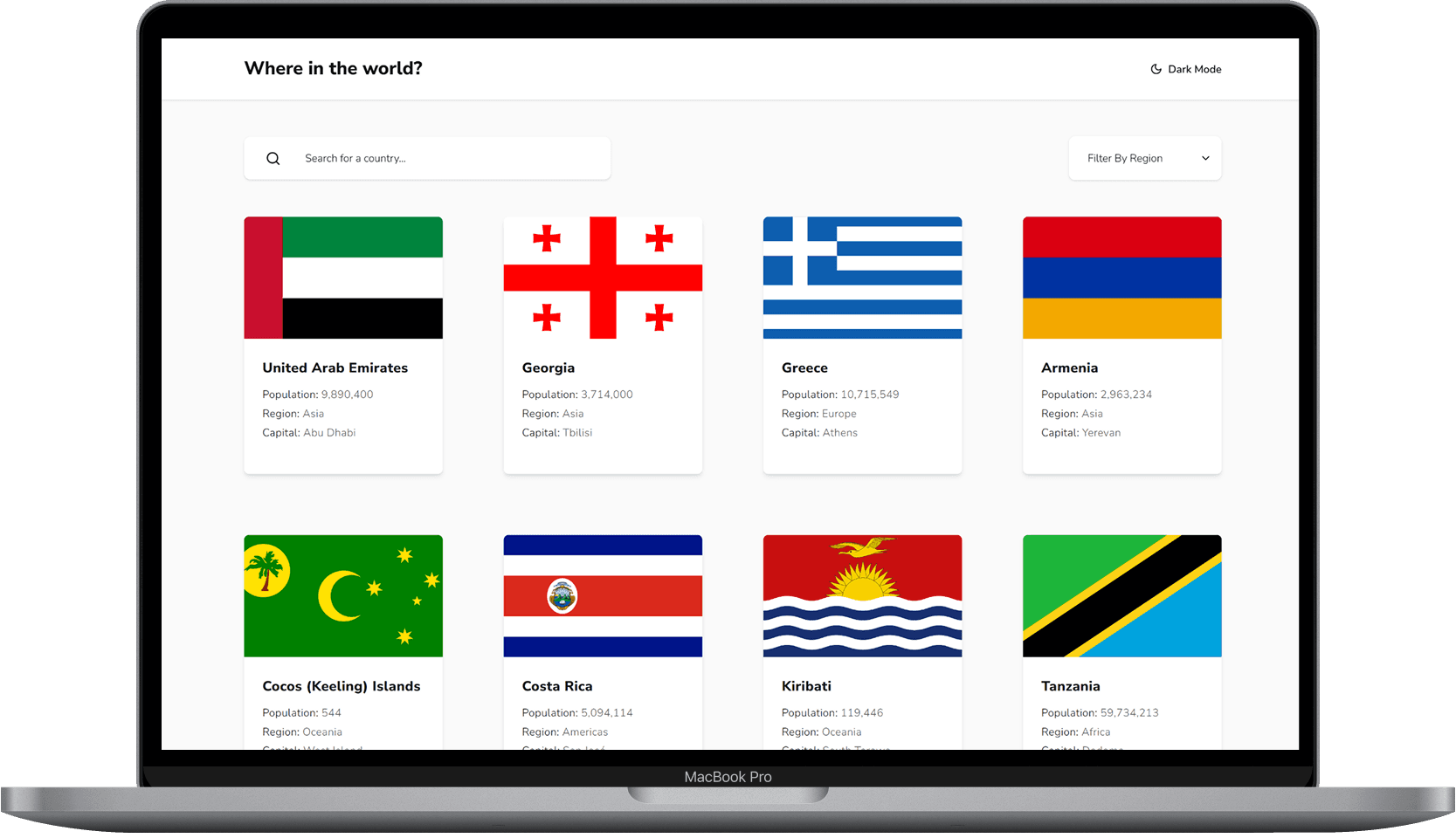 Rest Countries app